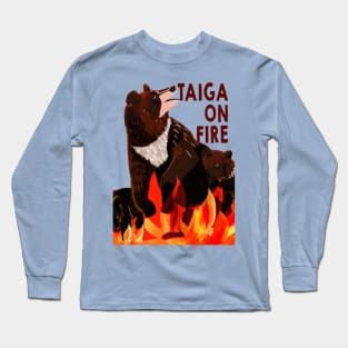 Taiga on fire #1 Long Sleeve T-Shirt